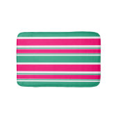 Rood - groen gestreept horizontaal patroon badmat (Voorkant)