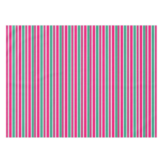 Rood - groen gestreept horizontaal patroon tafelkleed (Voorkant (Horizontaal))