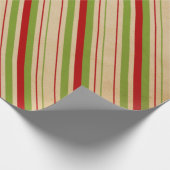 Rood groen gestreept patroonpapier cadeaupapier (Hoek)