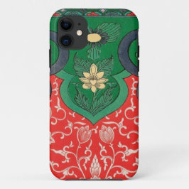 Rood, Groen & Goud Mystic Lotus Aziatisch Abstract iPhone 11 Hoesje
