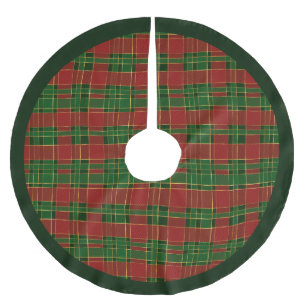 Rood Groen Goud Schotse Ruit Patroon Vakantie Kerstboom Rok