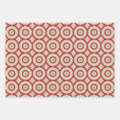 Rood, groen goud Trio Wrapping Paper Sheets (Voorkant 2)