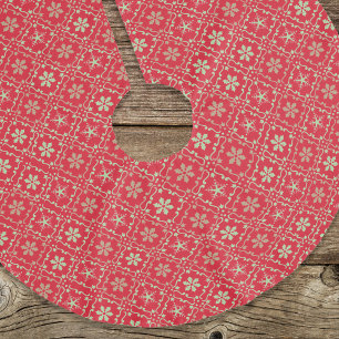 Rood Groen Kerst Sneeuwvlok Patroon Kerstboom Rok