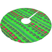 Rood groen kerstdecorptiepatroon kerstboom rok (Gekanteld)