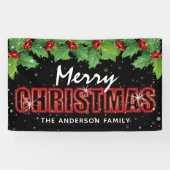 Rood groen kerstfeest spandoek (Horizontaal)