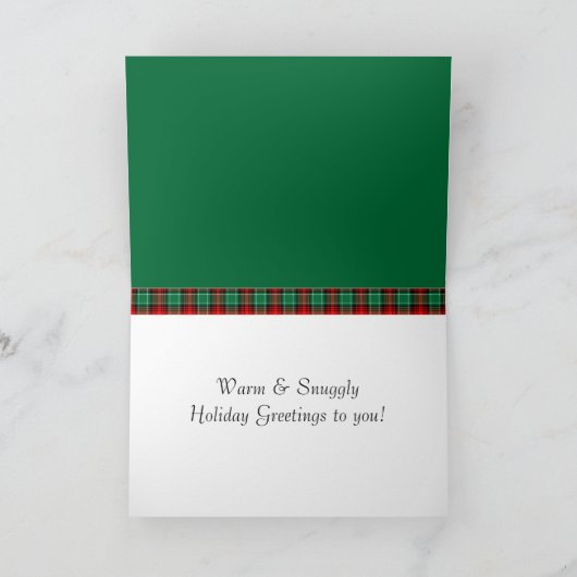 Rood Groen Kerstmis Plaid Aangepaste Kaarten (Binnen)