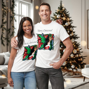 Rood Groen Kerstmis Solstice Fairy T-shirt