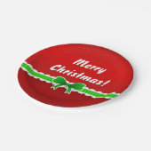 Rood Groen Kerstmisontwerp Tekst Papieren Bordje (Gekanteld)