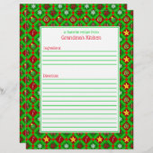 Rood groen kerstpatroonpapier (Voorkant / Achterkant)