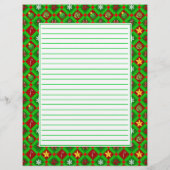 Rood groen kerstpatroonpapier (Achterkant)