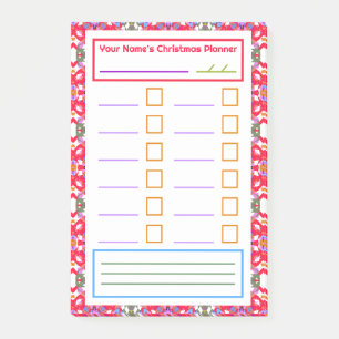 Rood Groen Kerstplan Notities Festieve Planner Post-it® Notes