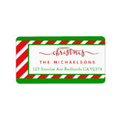 Rood Groen KerstRetouradres Etiket (Voorkant)