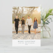  rood-groen kerstsierfotoflat feestdagenkaart (Staand voorkant)