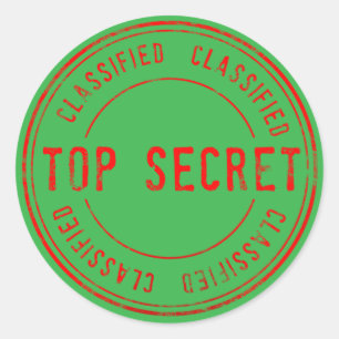 Rood Groen Moderne Geheime Kerstman Ronde Sticker