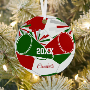 rood groen of ELKE KLEUREN voetbal cheer squad Metalen Ornament