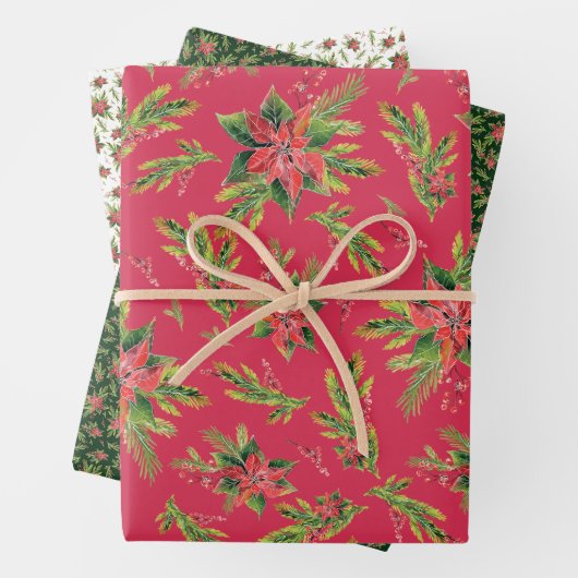 Rood, groen omhuld papier voor chrictmac inpakpapier vel (In situ)