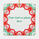 Rood groen ontwerp ingelijst keramisch ornament (Achterkant)