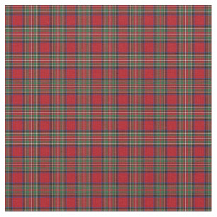 Rood Groen Plaid Rustiek Classic Stewart Tartan Stof