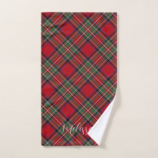 Rood Groen Plaid Rustiek Klassiek Tartan Handdoek (Handdoek)