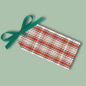Rood Groen Rustiek Vrolijk Kerstmis Custom Cadeaulabel