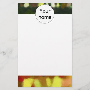 Rood groen schilderij briefpapier