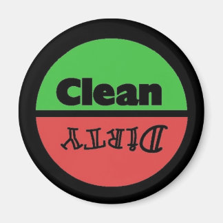 Rood/Groen Schoon Vuil Vaatwasser Magneet