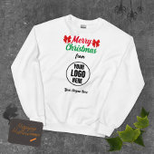 Rood & Groen Script Vrolijke Kerstboog Logo Slogan Trui