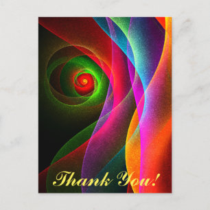 Rood Groen Sinaasappel Modern Abstract Kunstpatroo Briefkaart