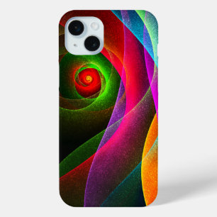 Rood Groen Sinaasappel Modern Abstract Kunstpatroo iPhone 15 Mini Hoesje