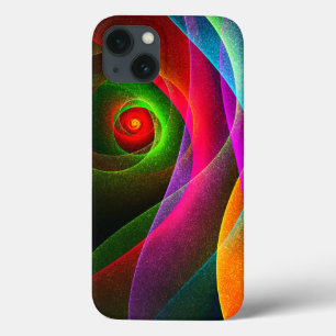 Rood Groen Sinaasappel Modern Abstract Kunstpatroo iPhone 13 Hoesje