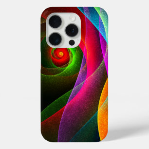 Rood Groen Sinaasappel Modern Abstract Kunstpatroo iPhone 15 Pro Case