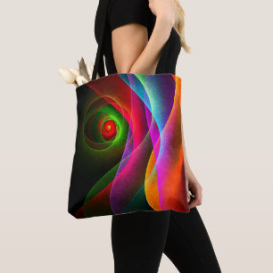 Rood Groen Sinaasappel Modern Abstract Kunstpatroo Draagtas