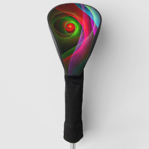 Rood Groen Sinaasappel Modern Abstract Kunstpatroo Golfheadcover