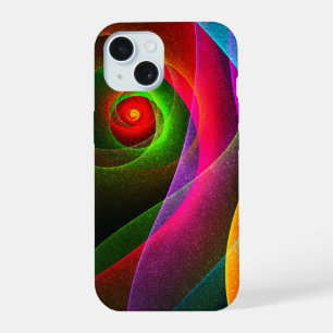 Rood Groen Sinaasappel Modern Abstract Kunstpatroo iPhone 15 Hoesje