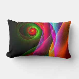 Rood Groen Sinaasappel Modern Abstract Kunstpatroo Kussen