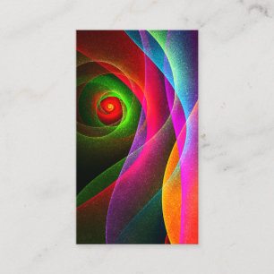 Rood Groen Sinaasappel Modern Abstract Kunstpatroo Visitekaartje