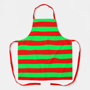 Rood Groen Strepen Design Schort