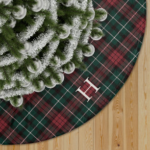 Rood & Groen Tartan Plak Monogram Kerstboom Rok