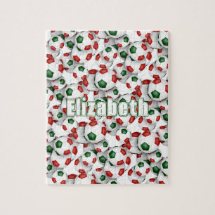 rood groen team kleuren jongens voetbal legpuzzel