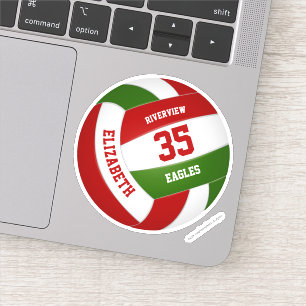 rood groen team voor meisjes volleybal sticker