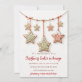 Rood Groen Uitwisselen van Festieve Koekjes Kerstf Kaart (Voorkant)