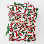 Rood Groen Volleyballen Team Viering Verjaardag Inpakpapier Vel (In situ)