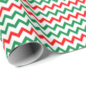 Rood Groen Wit Abstract Geometrisch Kerstmis Cadeaupapier (Rol Hoek)