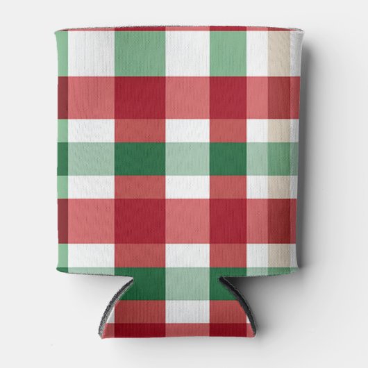 Rood Groen Wit Checkers Koelbox Blikjeskoeler (Voorkant)