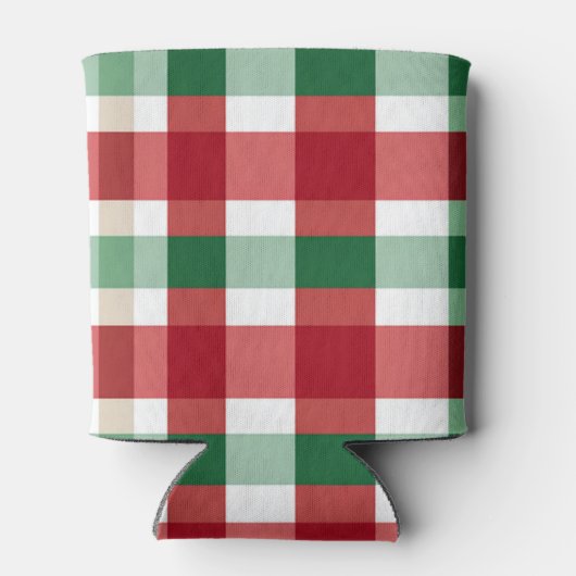 Rood Groen Wit Checkers Koelbox Blikjeskoeler (Achterkant)