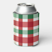 Rood Groen Wit Checkers Koelbox Blikjeskoeler (Blikje Achterkant)