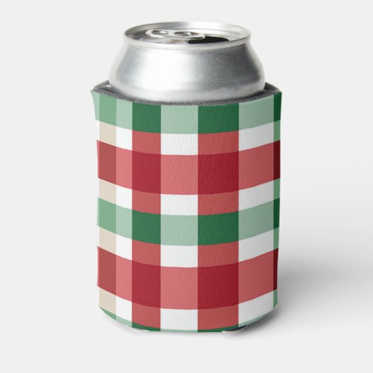 Rood Groen Wit Checkers Koelbox Blikjeskoeler (Blikje Achterkant)