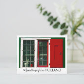 rood groen wit Nederlands venster Foto Feestdagenkaart (Staand voorkant)