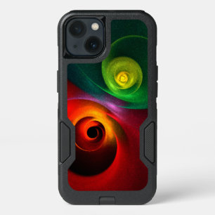 Rood Groen Yin Yang Modern Abstract Kunstpatroon #
