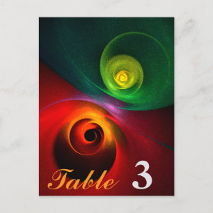 Rood Groen Yin Yang Modern Abstract Kunstpatroon # Briefkaart